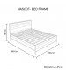 Mascot Queen Particle Board Metal Border Bed Frame in Oak Colour